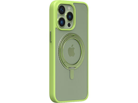 MOMAX MRAP23XLG iPhone 15 Pro Max Magsafe Kılıf Yeşil
