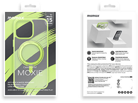 MOMAX MRAP23XLG iPhone 15 Pro Max Magsafe Kılıf Yeşil