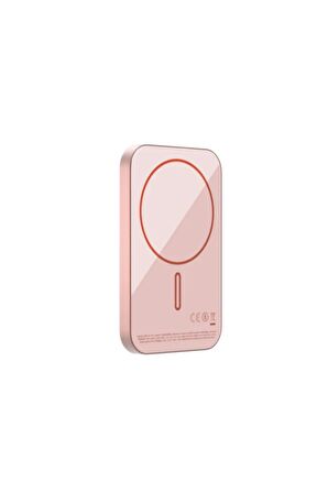 Momax Q.Mag X Pembe Wireless Kablosuz Powerbank 5000mAh MagSafe Uyumlu