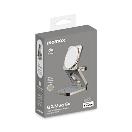 Momax 3 in 1 q2.mag go qi2 sertifikali stand