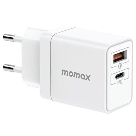 Momax OnePlug 25W Hızlı Şarj USB-C PD Adaptör - UM56EU Beyaz