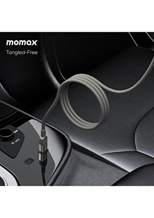 Momax Mag Link 100W USB-C - Manyetik 1m Kablo - DC35L Doğal Titanyum