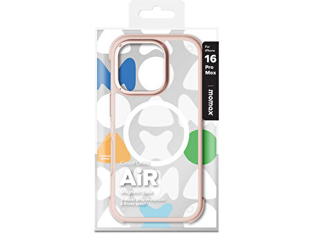 MOMAX MUAP24XLP AiR CaseForm Magnetic Case iPhone 16 Pro Max Telefon Kılıfı Pembe