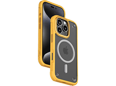 MOMAX MUAP24MY AiR CaseForm Magnetic Case iPhone 16 Pro Telefon Kılıfı Sarı