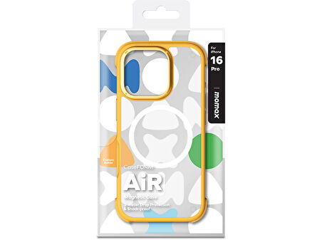 MOMAX MUAP24MY AiR CaseForm Magnetic Case iPhone 16 Pro Telefon Kılıfı Sarı