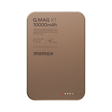 Momax Q Mag X1 10000 mAh MagSafe Powerbank Desert Titanium