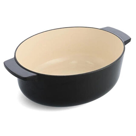 Kitchenaid CC006064 Oval Döküm Demir Tencere 30 cm / 5,6 L Onyx Siyah