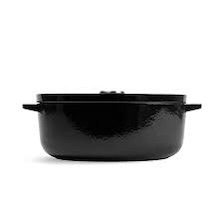 Kitchenaid CC006064 Oval Döküm Demir Tencere 30 cm / 5,6 L Onyx Siyah