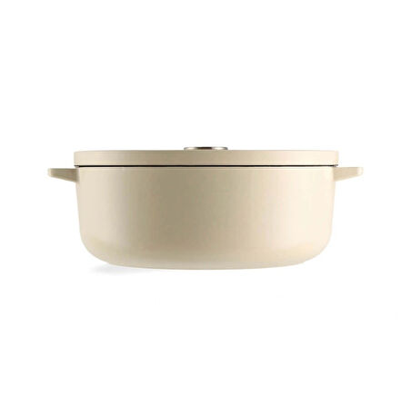 Kitchenaid CC006062 Oval Döküm Demir Tencere 30 cm / 5,6 L Almond Krem