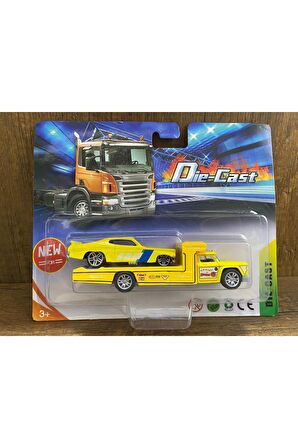 Diecast Metal Çekici Araba Taşıyıcı Kamyon Çekici VE Demir Araba OYUNCAK ARABA TAŞIYAN TIR