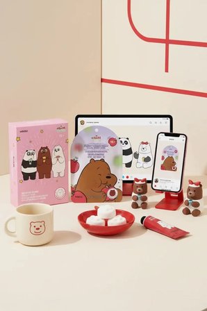 We Bare Bears Lisanslı Elma Özlü Meyveli Nemlendirici Kağıt Maske Ferahlatıcı Bakım