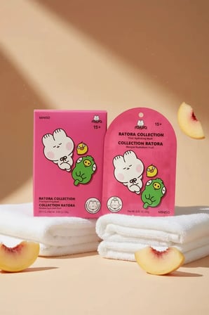 Miniso Lisanslı Ratora Serisi Meyve Özlü Kağıt Yüz Maskesi – Şeftali
