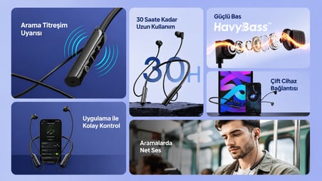 oraimo OEB-311 Boyun Bantlı Bluetooth Kulaklık Light Gold