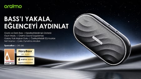 oraimo OBS-382 Bluetooth Hoparlör Space Grey FM Radyo