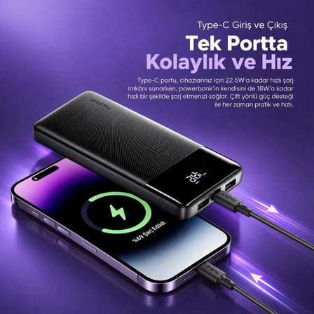 10000 Mah 22.5W Powerbank Opb-7100Q Speed Black