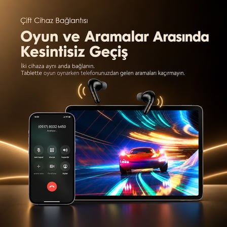 oraimo OTW-626N TWS Bluetooth Kulaklık Obsidian Black ANC