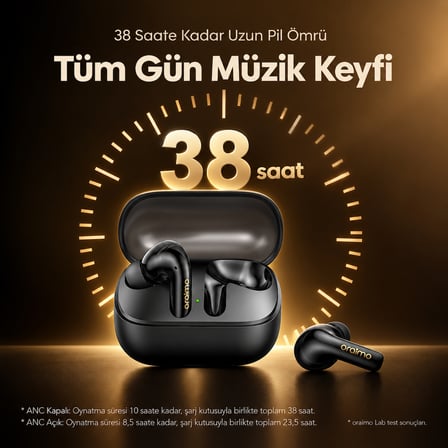 oraimo OTW-626N TWS Bluetooth Kulaklık Obsidian Black ANC