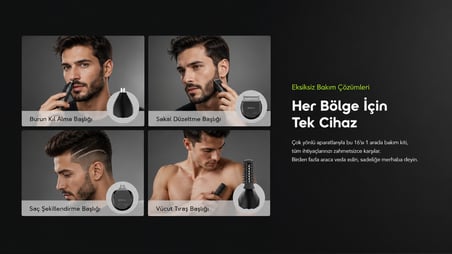 oraimo OTS-230 Grooming Kit 16 Parça Erkek Bakım Seti Deep Blue