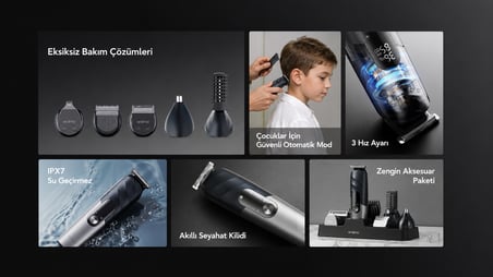 oraimo OTS-230 Grooming Kit 16 Parça Erkek Bakım Seti Deep Blue