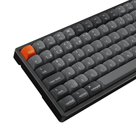 Keychron K2 Max %75 RGB Türkçe Red Switch Kablosuz Alüminyum Çerçeve Karbon Siyah Mekanik Klavye