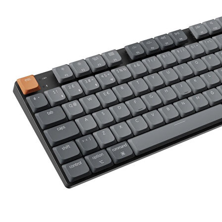 Keychron K5 Max %100 RGB Türkçe Red Switch Kablosuz Karbon Siyah Mekanik Klavye