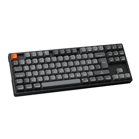 Keychron K8 Max %80 TKL RGB Türkçe Red Switch Kablosuz Alüminyum Çerçeve Karbon Siyah Mekanik Klavye