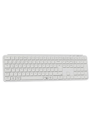 Keychron B6 Pro %100 Full Size Ultra-Slim 2.4 GHz Türkçe Kablosuz Beyaz Klavye