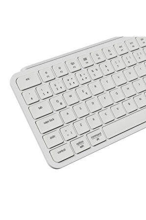 Keychron B6 Pro %100 Full Size Ultra-Slim 2.4 GHz Türkçe Kablosuz Beyaz Klavye
