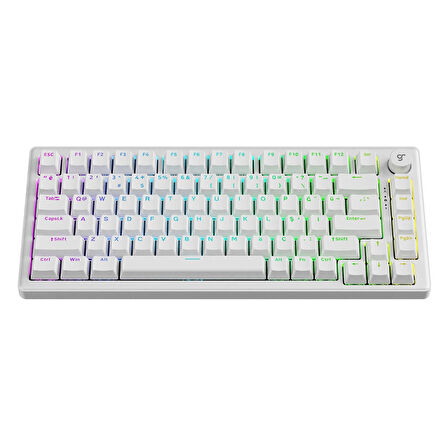 GameRaider K1 HE White Ultra-Fast Lime Manyetik Switch 8K Türkçe Kablolu Gaming Klavye