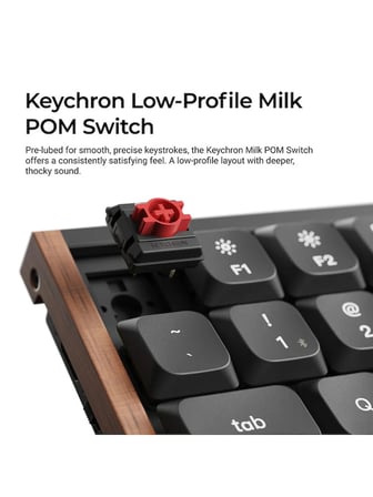 Keychron Milk Süt Pom RED Switch K3 Ultra 8k, 2,4 Ghz Kablosuz Bağlantı Özel Mekanik Klavye (K3U-H1P-TR)