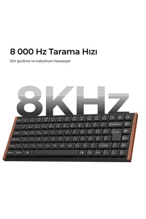 Milk Süt POM Brown Switch K3 Ultra 8K, 2,4 GHz Kablosuz Bağlantı Özel Mekanik Klavye (K3U-H3