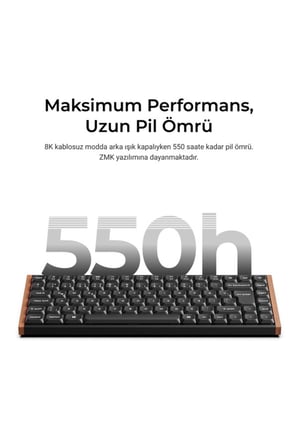 Milk Süt POM Brown Switch K3 Ultra 8K, 2,4 GHz Kablosuz Bağlantı Özel Mekanik Klavye (K3U-H3
