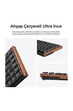 Milk Süt POM Brown Switch K3 Ultra 8K, 2,4 GHz Kablosuz Bağlantı Özel Mekanik Klavye (K3U-H3