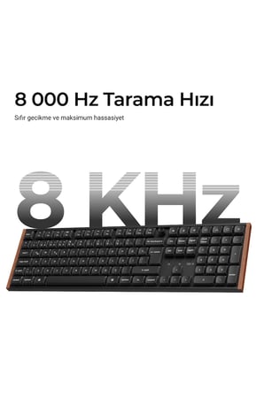 Keychron K5 Ultra 8K Süt POM RED Switch 2.4 GHz 370 saate kadar pil ömrlü Kablosuz Özel Mekani