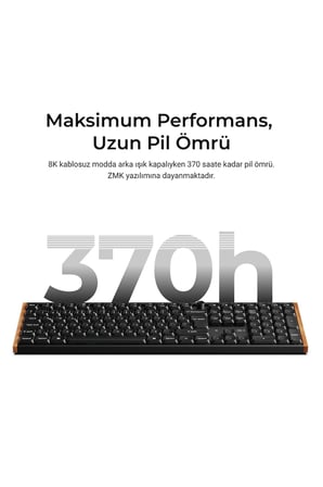 Keychron K5 Ultra 8K Süt POM RED Switch 2.4 GHz 370 saate kadar pil ömrlü Kablosuz Özel Mekani
