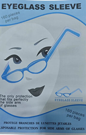 Gözlük Sapları Için Tek Kullanımlık Hijyen Kılıfı| Kuaför, Makyaj Ve Sağlık Alanlarına Özel 160adet