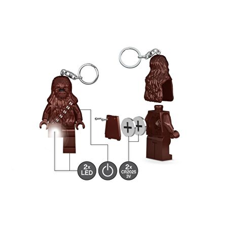 LEGO Star Wars The Last Jedi-Chewbacca LED Key Chain Flashlight