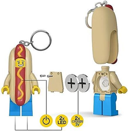 LEGO Ledlite 5005705 Iconic Hot Dog Guy Costume Led Key Chain