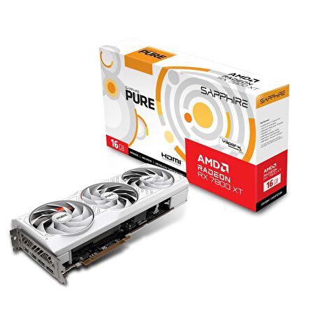 Sapphire Radeon RX7800XT Pure 16GB GDDR6 256Bit HDMI/DP Ekran Kartı