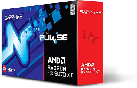 Sapphire RX 9070 XT Pulse 11348-03-20G 256 Bit GDDR6 16 GB Ekran Kartı Outlet