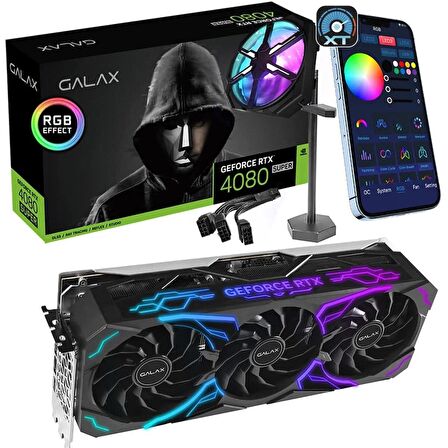 GALAX GeForce RTX 4080 SUPER SG 1-Click OC 16GB GDDR6X 256 Bit DLSS 3 Ekran Kartı (48SZM6MD9RSG)