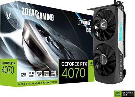 ZOTAC NVIDIA 12GB GDDR6X RTX4070 TWIN EDGE OC ZT-D40700H-10M VGA