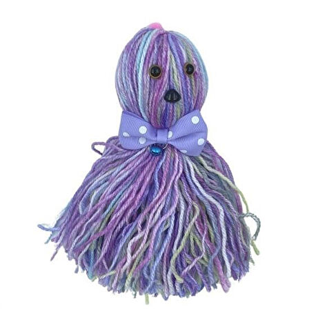 celik avm® Ahtapot Şekilli Zilli Ve İpli Rengarenk Püsküllü Sevimli KediOyuncağı