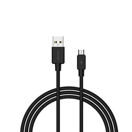 Tecno TCD-M11 2023 USB-A to Micro 2A Data ve Şarj Kablosu 1m Siyah