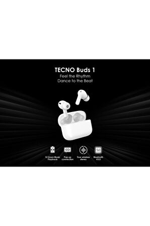 Tecno Bd01 Tws Uyumlu  Earphone Kablosuz Kulaklık Beyaz