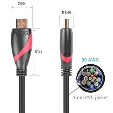 Vcom Cg525 R 1.5 Siyah 1.5Mt 1.4V Hdmi M Hdmi M Kablo / Vcom