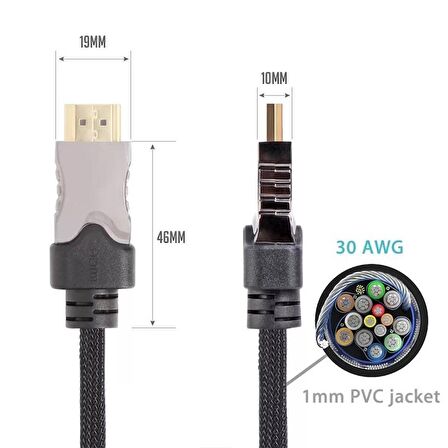 Vcom Cg510 3.0 Siyah 3.0Mt 1.4V Hdmi M Hdmi M Kablo / Vcom