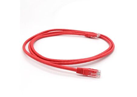 Vcom NP611B-R-2.0 Cat6 2.0MT Kırmızı Utp Patch Kablo