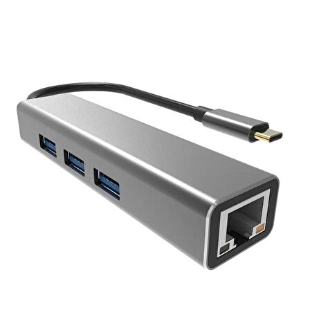 Vcom Dh311A Type C To Usb3.0 3+Rj45 Çoklayıcı / Vcom