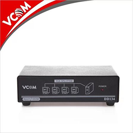 Vcom Dd134 1 4 Port 350Mhz Metal Vga Splitter / Vcom